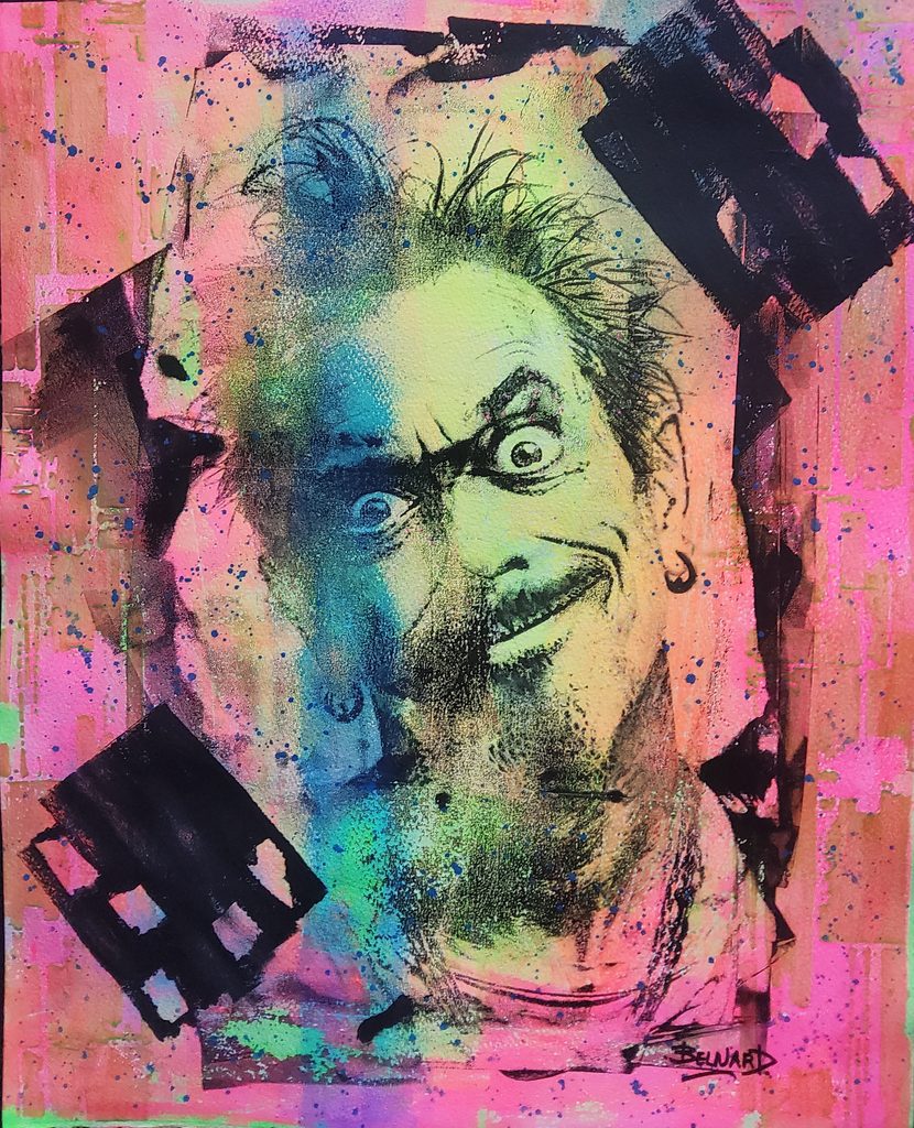 Portrait masculin au regard halluciné, série CRAZY – Olivier Belnard