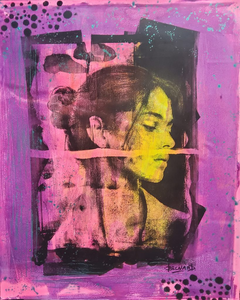 Portrait féminin de profil au regard baissé, série SILENCE – Olivier Belnard